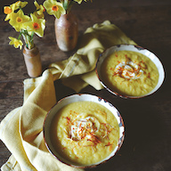 Soupe aux carottes et au safran du Crofters Cottage