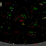 Carte du ciel nocturne de juin 2021: voir les étoiles bouger